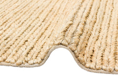 Handmade Jute Rug - Modern Cream Flatweave Natural Fiber Carpet for Living Room