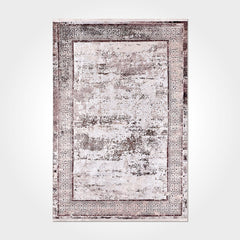 iras Brown Frame Chenille and Cotton Digital Print Area Rug