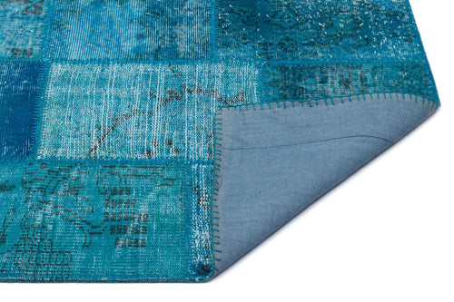 Iskece Turquoise Vintage Wool Handmade Area Rug 2'9" x 4'10"