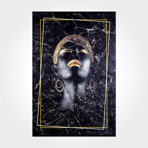 Black Figured Area Rug – Washable Non Slip Chenille Cotton Rug for Living Room