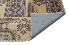 Iskece 21444 Beige Patchwork Wool Handmade Area Rug 5'3" x 7'7"