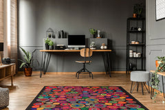 Digital Print Kilim – Washable Non Slip Geometric Rug With Soft Texture & Anti Slip Design