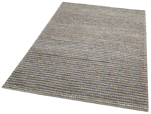 Navy Striped Jute Rug – Natural Hand Woven Carpet | Soft Texture, Easy Clean