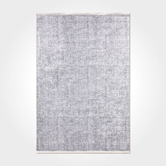 Modern Chenille Area Rug – Washable Non Slip Grey Cotton Chenille Carpet