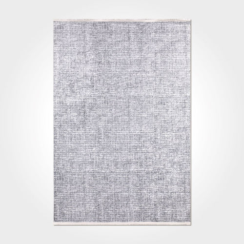 Modern Chenille Area Rug – Washable Non Slip Grey Cotton Chenille Carpet