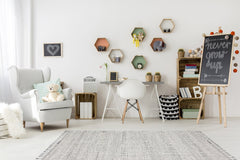 Grey Geometric Area Rug - Machine Made Jute Rug | Dust Free, Easy Clean