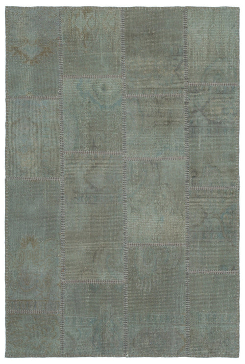 Iskece Grey Vintage Wool Handmade Area Rug 3'11" x 5'11"