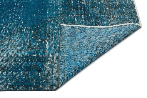 Atina Turquoise Vintage Wool Handmade Area Rug 5'10" x 10'7"