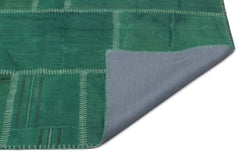 Teselya Beige Patchwork Wool Handmade Area Rug 6'4" x 9'9"