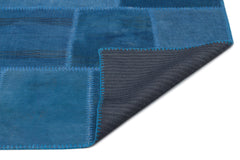 Teselya Beige Patchwork Wool Handmade Area Rug 6'5" x 9'9"