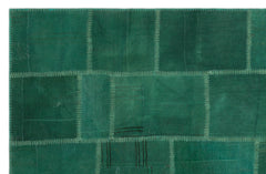 Teselya Beige Patchwork Wool Handmade Area Rug 6'4" x 9'9"