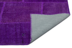 Teselya Beige Patchwork Wool Handmade Area Rug 6'7" x 9'9"