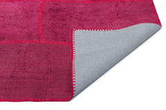 Teselya 22486 Red Patchwork Wool Handmade Area Rug 6'6" x 9'10"