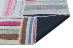 Teselya 22505 Multy Striped Wool Handmade Area Rug 5'3" x 7'5"