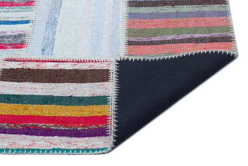 Teselya 22506 Multy Striped Wool Handmade Area Rug 5'3" x 7'5"