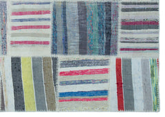 Teselya 22506 Multy Striped Wool Handmade Area Rug 5'3" x 7'5"