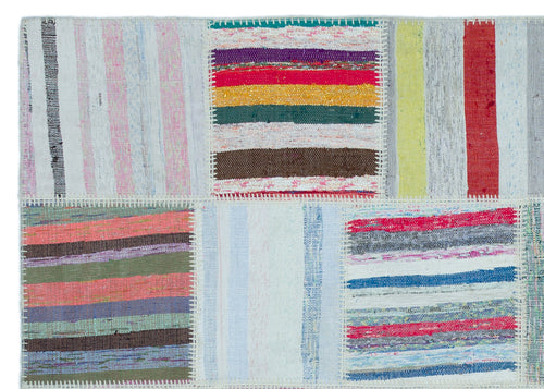 Teselya 22506 Multy Striped Wool Handmade Area Rug 5'3" x 7'5"