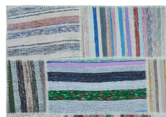 Teselya 22512 Multy Striped Wool Handmade Area Rug 5'3" x 7'5"