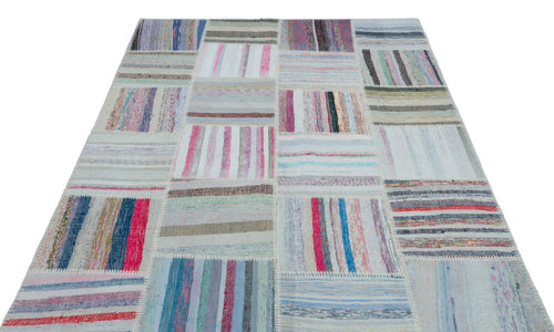 Teselya 22517 Multy Striped Wool Handmade Area Rug 5'3" x 7'5"