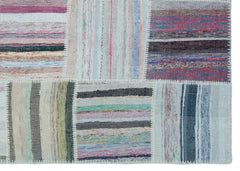 Teselya 22517 Multy Striped Wool Handmade Area Rug 5'3" x 7'5"