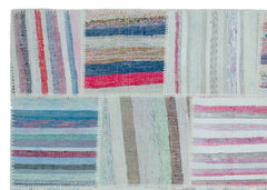 Teselya 22517 Multy Striped Wool Handmade Area Rug 5'3" x 7'5"