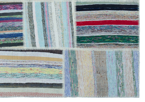 Teselya 22518 Multy Striped Wool Handmade Area Rug 5'3" x 7'6"