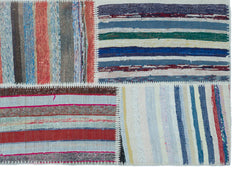 Teselya 22519 Multy Striped Wool Handmade Area Rug 5'3" x 7'5"