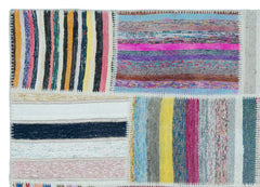 Teselya 22519 Multy Striped Wool Handmade Area Rug 5'3" x 7'5"