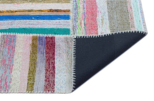 Teselya 22521 Multy Striped Wool Handmade Area Rug 5'3" x 7'5"