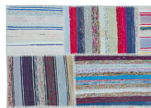Teselya 22522 Multy Striped Wool Handmade Area Rug 5'3" x 7'5"