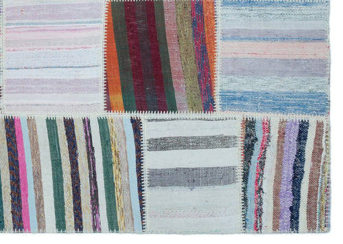 Teselya 22533 Multy Striped Wool Handmade Area Rug 5'3" x 7'5"
