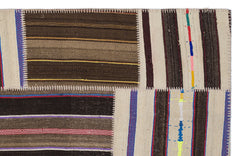 Teselya 2253 Striped Wool Handmade Area Rug 5'3" x 7'7"