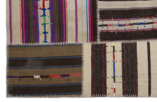 Teselya 2253 Striped Wool Handmade Area Rug 5'3" x 7'7"