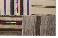 Teselya 2253 Striped Wool Handmade Area Rug 5'3" x 7'7"