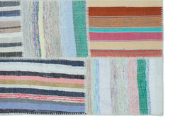 Teselya 22541 Multy Striped Wool Handmade Area Rug 5'3" x 7'5"