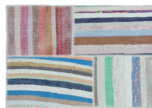 Teselya 22541 Multy Striped Wool Handmade Area Rug 5'3" x 7'5"