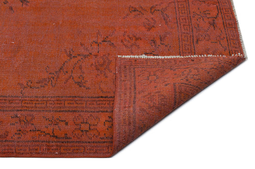 Atina Orange Vintage Wool Handmade Area Rug 5'7" x 8'4"