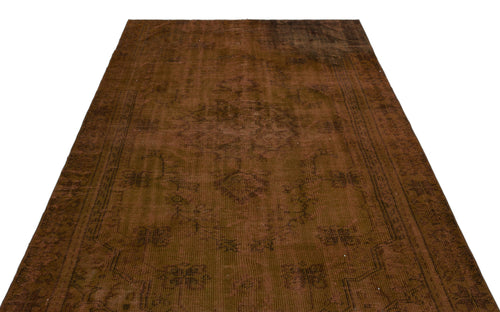 Atina Brown Vintage Wool Handmade Area Rug 5'7" x 8'8"