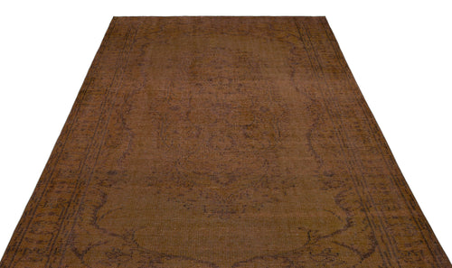 Atina Brown Vintage Wool Handmade Area Rug 5'11" x 8'9"