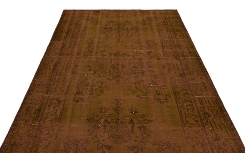 Atina Brown Vintage Wool Handmade Area Rug 5'10" x 9'3"