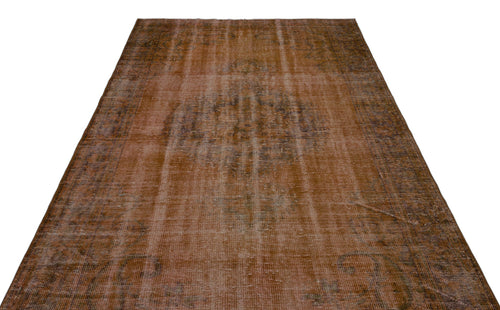 Atina Brown Vintage Wool Handmade Area Rug 6'1" x 10'0"