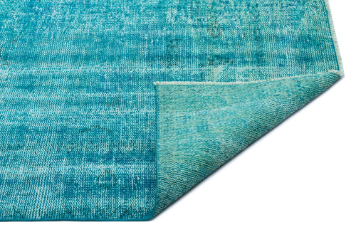 Atina Turquoise Vintage Wool Handmade Area Rug 5'11" x 9'0"