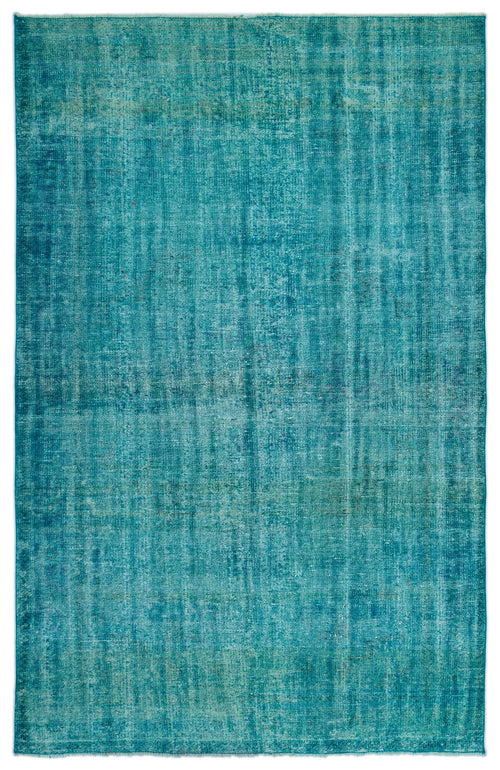 Atina Turquoise Vintage Wool Handmade Area Rug 5'11" x 9'0"