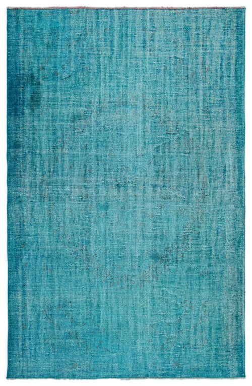 Atina Turquoise Vintage Wool Handmade Area Rug 5'7" x 10'0"