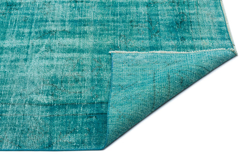 Atina Turquoise Vintage Wool Handmade Area Rug 5'7" x 9'0"