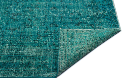 Atina Turquoise Vintage Wool Handmade Area Rug 5'11" x 8'6"