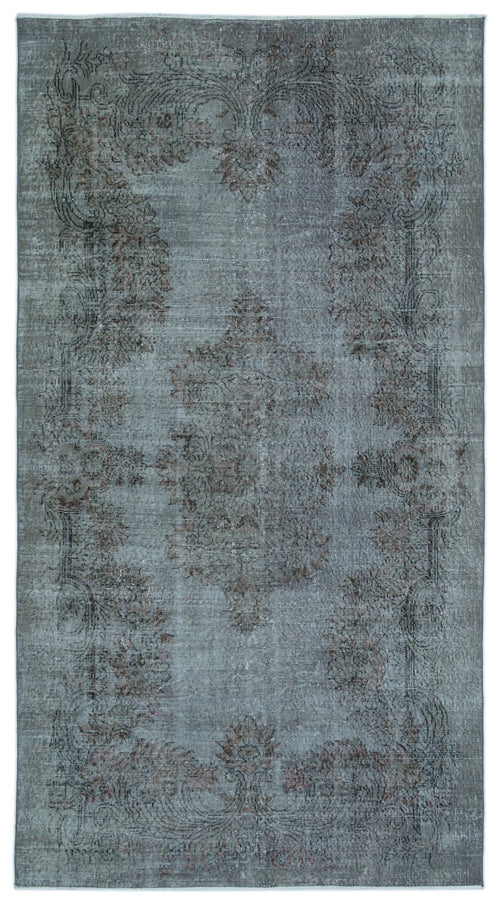 Atina Blue Vintage Wool Handmade Area Rug 5'3" x 9'7"