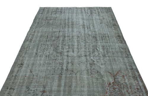 Atina Grey Vintage Wool Handmade Area Rug 5'8" x 9'7"