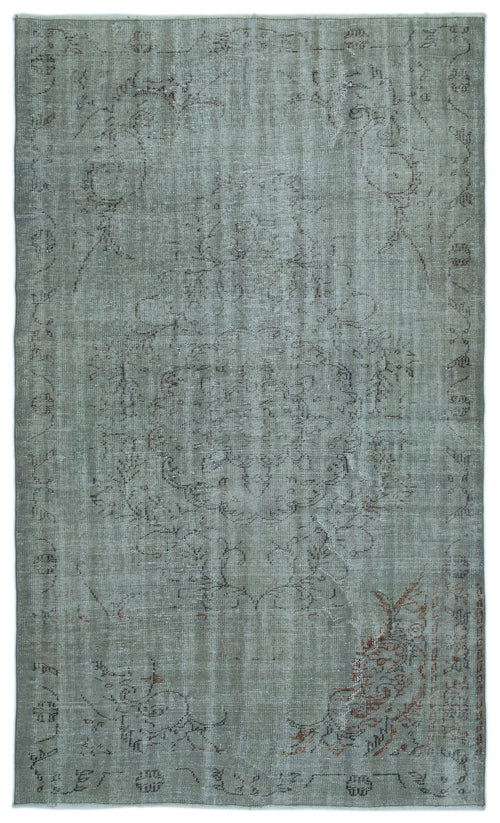 Atina Grey Vintage Wool Handmade Area Rug 5'8" x 9'7"