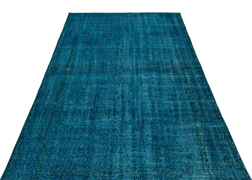 Atina Turquoise Vintage Wool Handmade Area Rug 5'4" x 9'1"